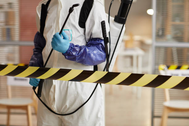 Professional Blood Cleanup technician working in Califon, NJ